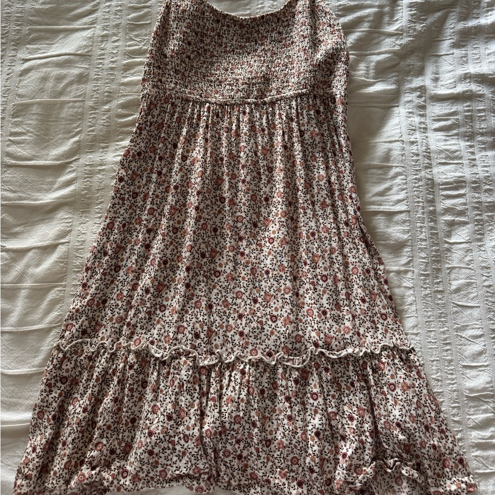 Trixxi Textured Floral Dress with Spaghetti Straps